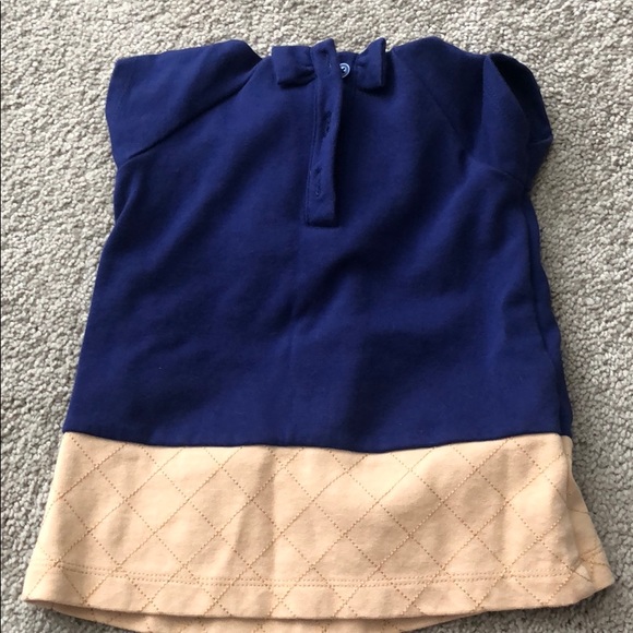 Navy and tan Janie and Jack dress with bloomers - Picture 3 of 4